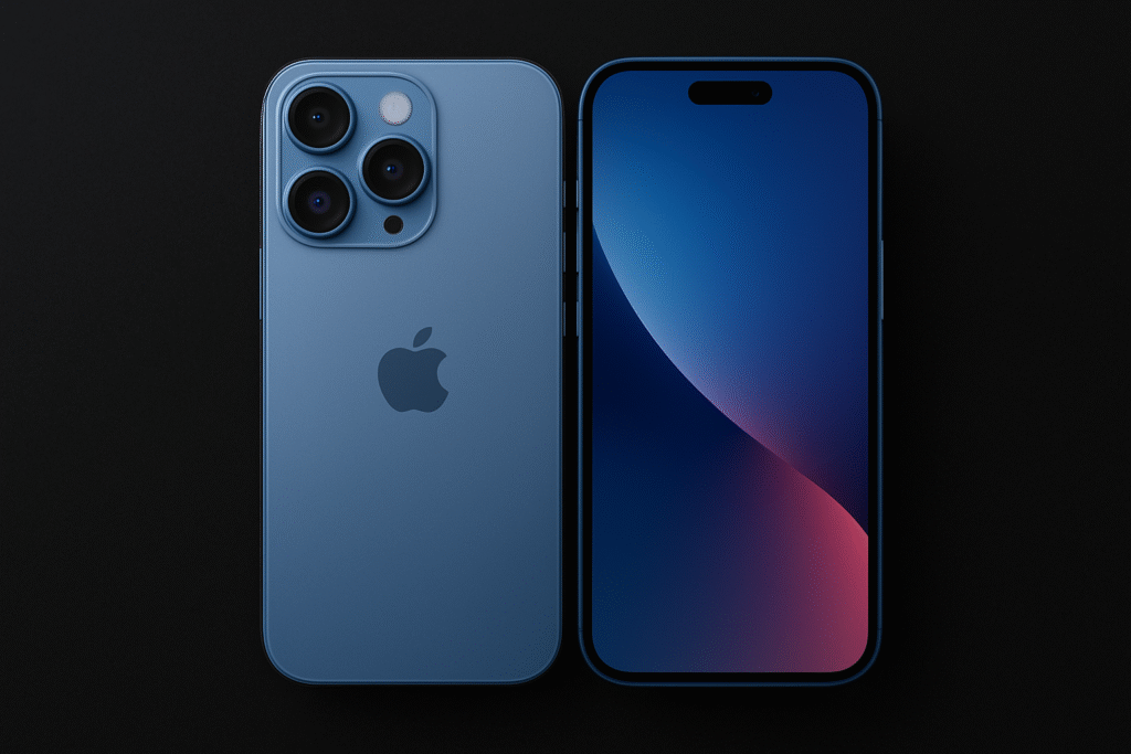iphone 17 in blue elegance
