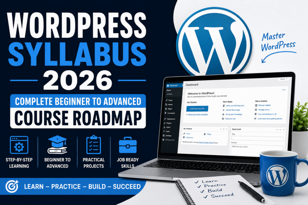 Complete WordPress syllabus 2026 roadmap for beginners to advanced learners